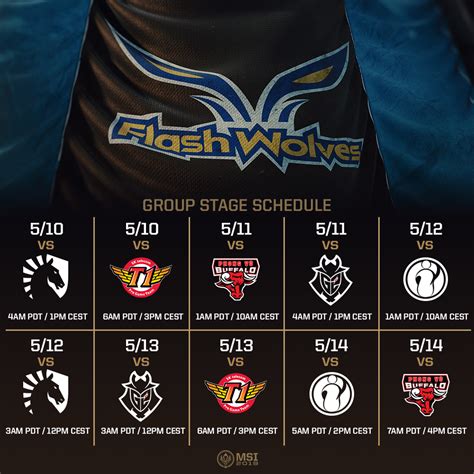 lol msi 2019 schedule